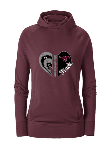 Clifton Mustangs Heart Track Women's Hoodie