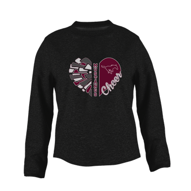 Clifton Mustangs Heart Cheer Women's Sweatshirt