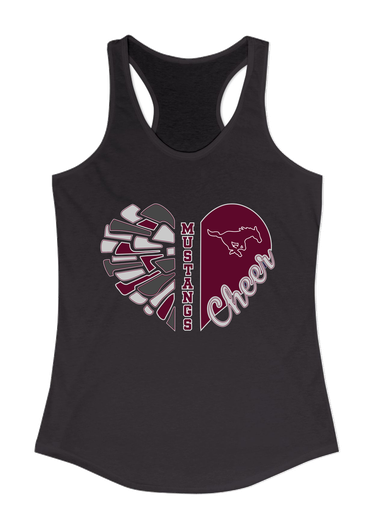 Clifton Mustangs Heart Cheer Women's Tank Top