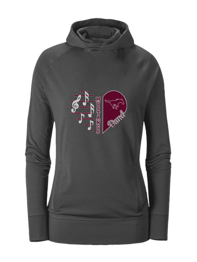 Clifton Mustangs Heart Band Women's Hoodie