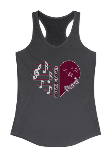 Clifton Mustangs Heart Band Women's Tank Top