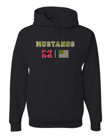 Munster Mustangs Camo Flag Men's Premium Hoodie