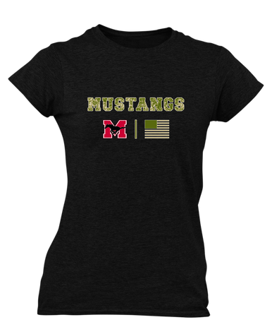 Munster Mustangs Camo Flag Women's Premium SS T-Shirt
