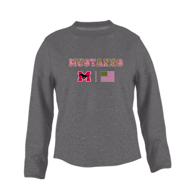 Munster Mustangs Pink Camo Flag Women's Sweatshirt