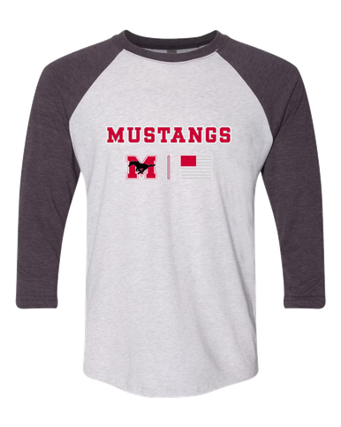 Munster Mustangs Team Colors Flag Men's Baseball T-Shirt