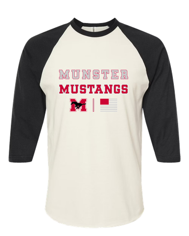 Munster Mustangs Spirit Flag Women's Baseball T-Shirt