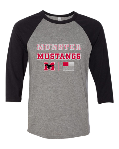Munster Mustangs Spirit Flag Men's Baseball T-Shirt