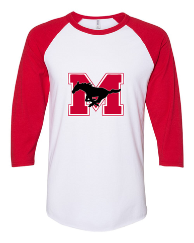 Munster Mustangs Mascot #1 Women's Baseball T-Shirt