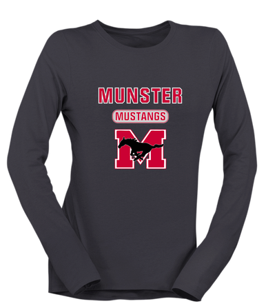 Munster Mustangs Mascot #3 Women's Premium LS T-Shirt