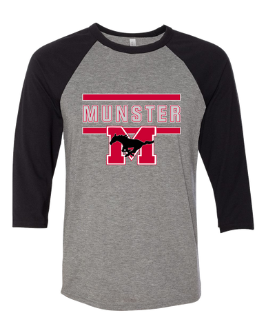 Munster Mustangs Mascot #4 Men's Baseball T-Shirt