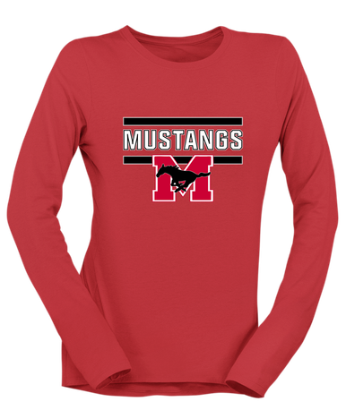 Munster Mustangs Mascot #5 Women's LS T-Shirt
