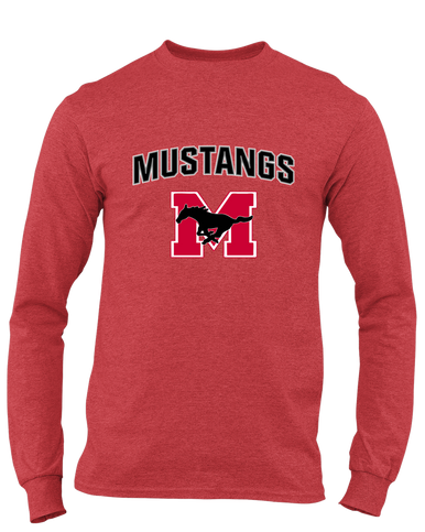 Munster Mustangs Mascot #6 Men's LS T-Shirt