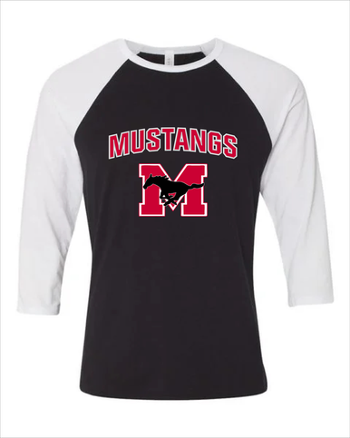 Munster Mustangs Mascot #6 Women's Baseball T-Shirt