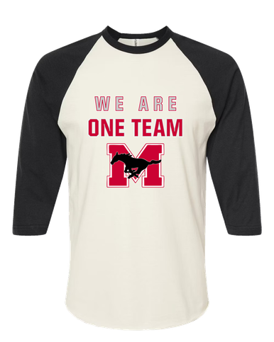 Munster Mustangs We Are One Team Women's Baseball T-Shirt