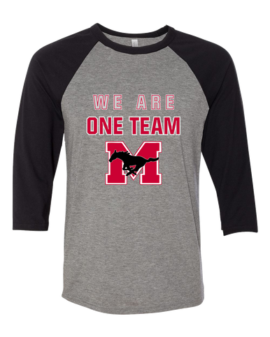 Munster Mustangs We Are One Team Men's Baseball T-Shirt