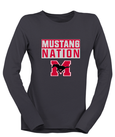 Munster Mustangs Nation #1 Women's LS T-Shirt