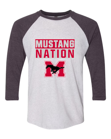 Munster Mustangs Nation #1 Women's Baseball T-Shirt