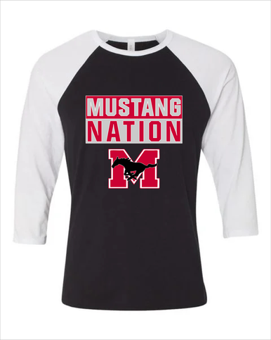 Munster Mustangs Nation #1 Men's Baseball T-Shirt