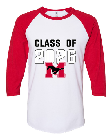 Munster Mustangs Class of 2026 Women's Baseball T-Shirt