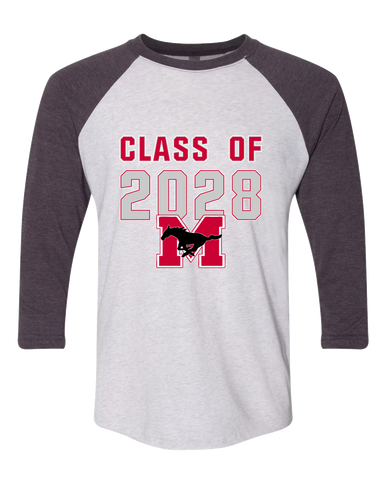 Munster Mustangs Class of 2028 Women's Baseball T-Shirt