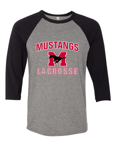 Munster Mustangs Lacrosse Women's Baseball T-Shirt