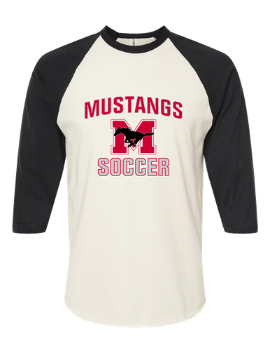 Munster Mustangs Soccer #1 Men's Baseball T-Shirt