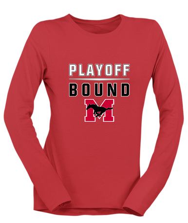 Munster Mustangs Playoff Bound Women's LS T-Shirt