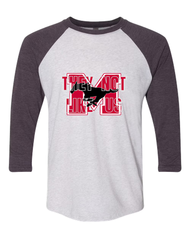 Munster Mustangs They Not Like Us #2 Women's Baseball T-Shirt