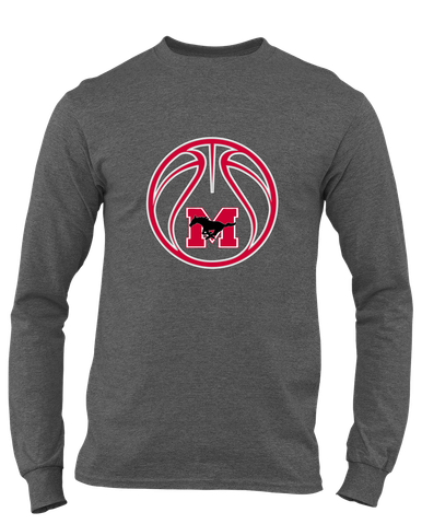 Munster Mustangs Basketball #2 Men's LS T-Shirt