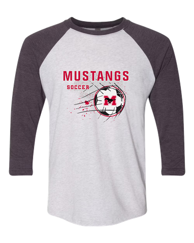 Munster Mustangs Soccer #2 Women's Baseball T-Shirt