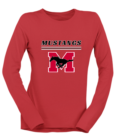 Munster Mustangs Mascot #8 Women's Premium LS T-Shirt