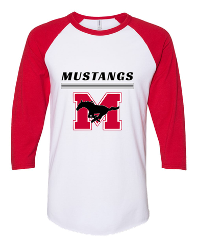 Munster Mustangs Mascot #8 Women's Baseball T-Shirt