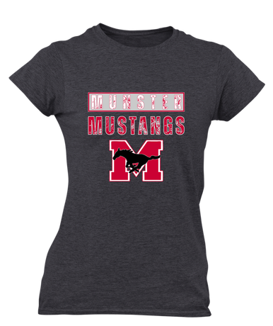 Munster Mustangs Mascot #9 Women's Premium SS T-Shirt
