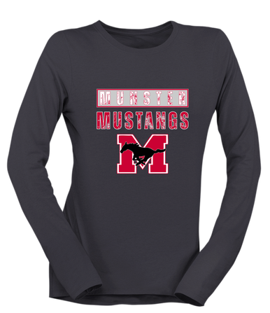 Munster Mustangs Mascot #9 Women's Premium LS T-Shirt