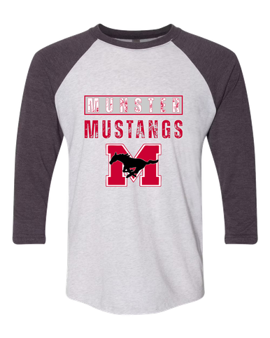 Munster Mustangs Mascot #9 Women's Baseball T-Shirt