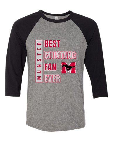 Munster Mustangs Best Mustang Fan Women's Baseball T-Shirt