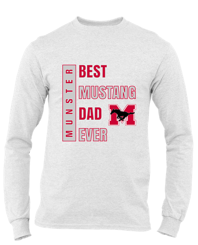 Munster Mustangs Best Mustang Dad Men's LS T-Shirt
