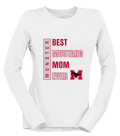 Munster Mustangs Best Mustang Mom Women's LS T-Shirt