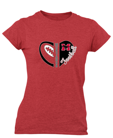 Munster Mustangs Heart Football Women's Premium SS T-Shirt