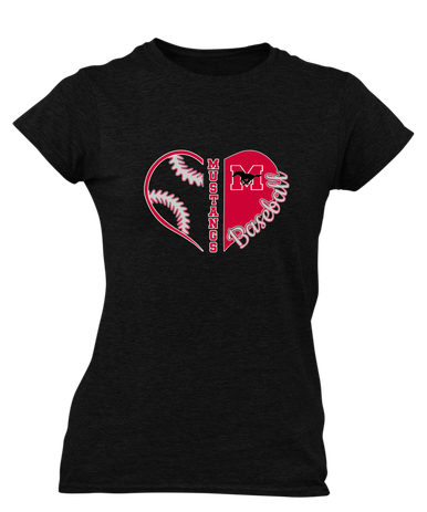 Munster Mustangs Heart Baseball Women's Premium SS T-Shirt