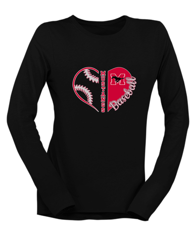 Munster Mustangs Heart Baseball Women's Premium LS T-Shirt