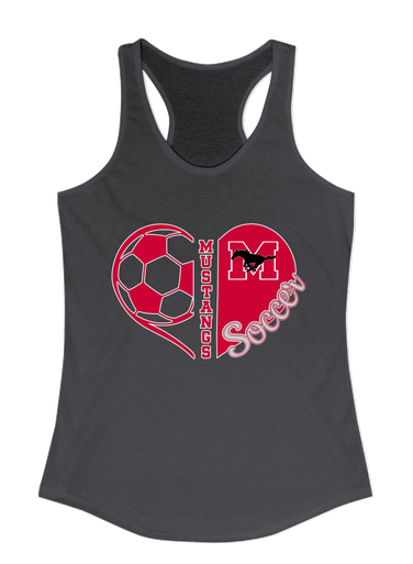 Munster Mustangs Heart Soccer Women's Tank Top