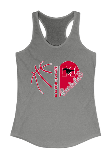 Munster Mustangs Heart Basketball Women's Tank Top