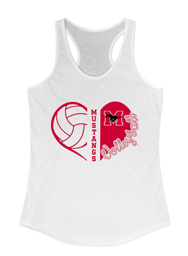 Munster Mustangs Heart Volleyball Women's Tank Top