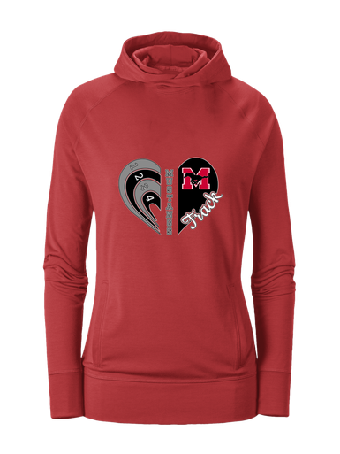 Munster Mustangs Heart Track Women's Hoodie