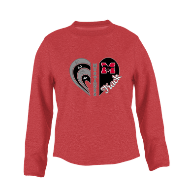 Munster Mustangs Heart Track Women's Sweatshirt