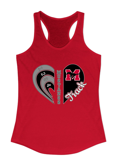 Munster Mustangs Heart Track Women's Tank Top