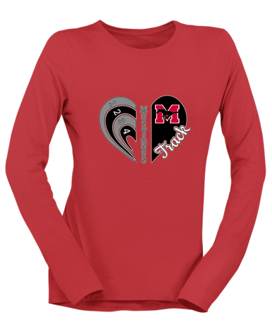 Munster Mustangs Heart Track Women's Premium LS T-Shirt
