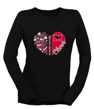 Munster Mustangs Heart Cheer Women's Premium LS T-Shirt