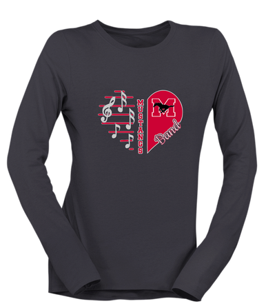 Munster Mustangs Heart Band Women's Premium LS T-Shirt